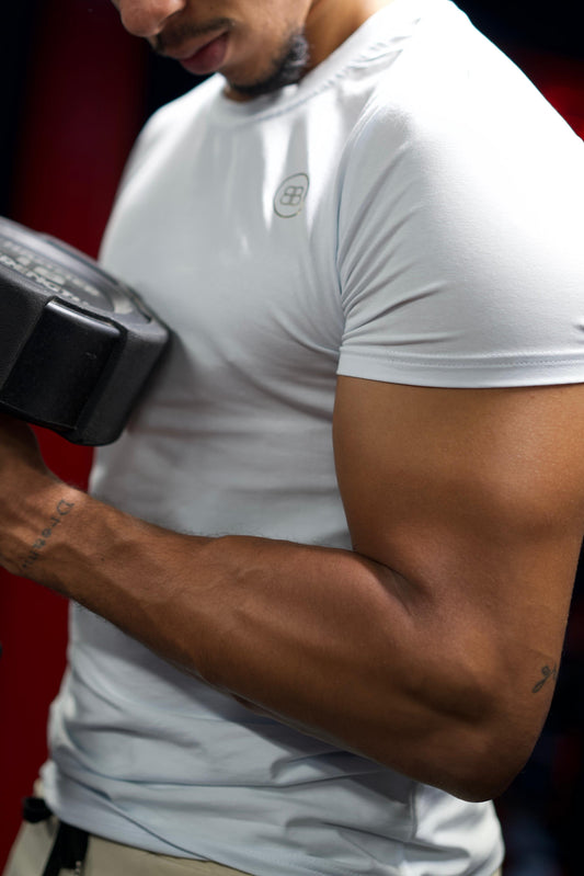 T-shirt blanc ajusté Barbarys Homme