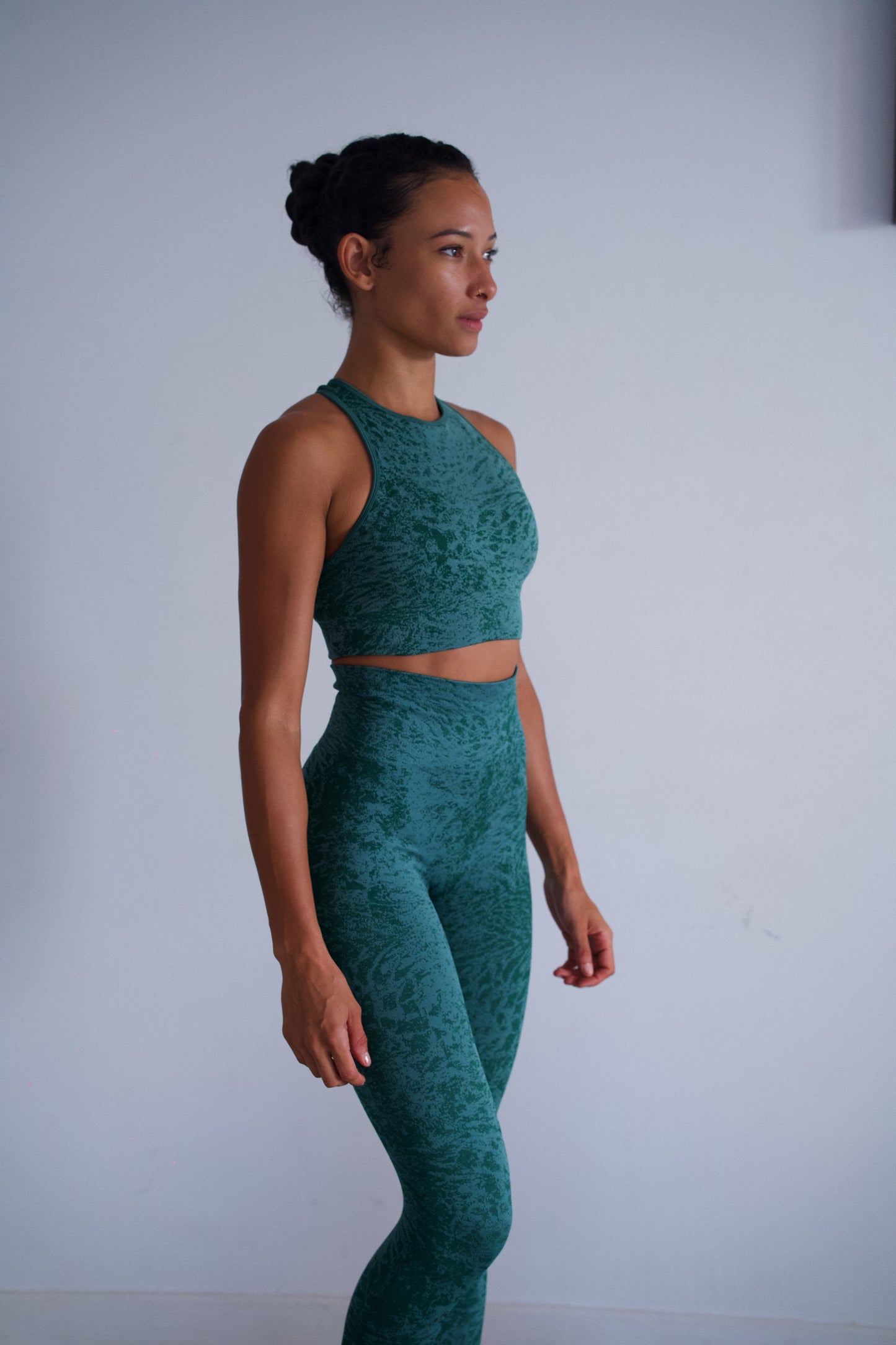 Ensemble haut "Panthère" vert