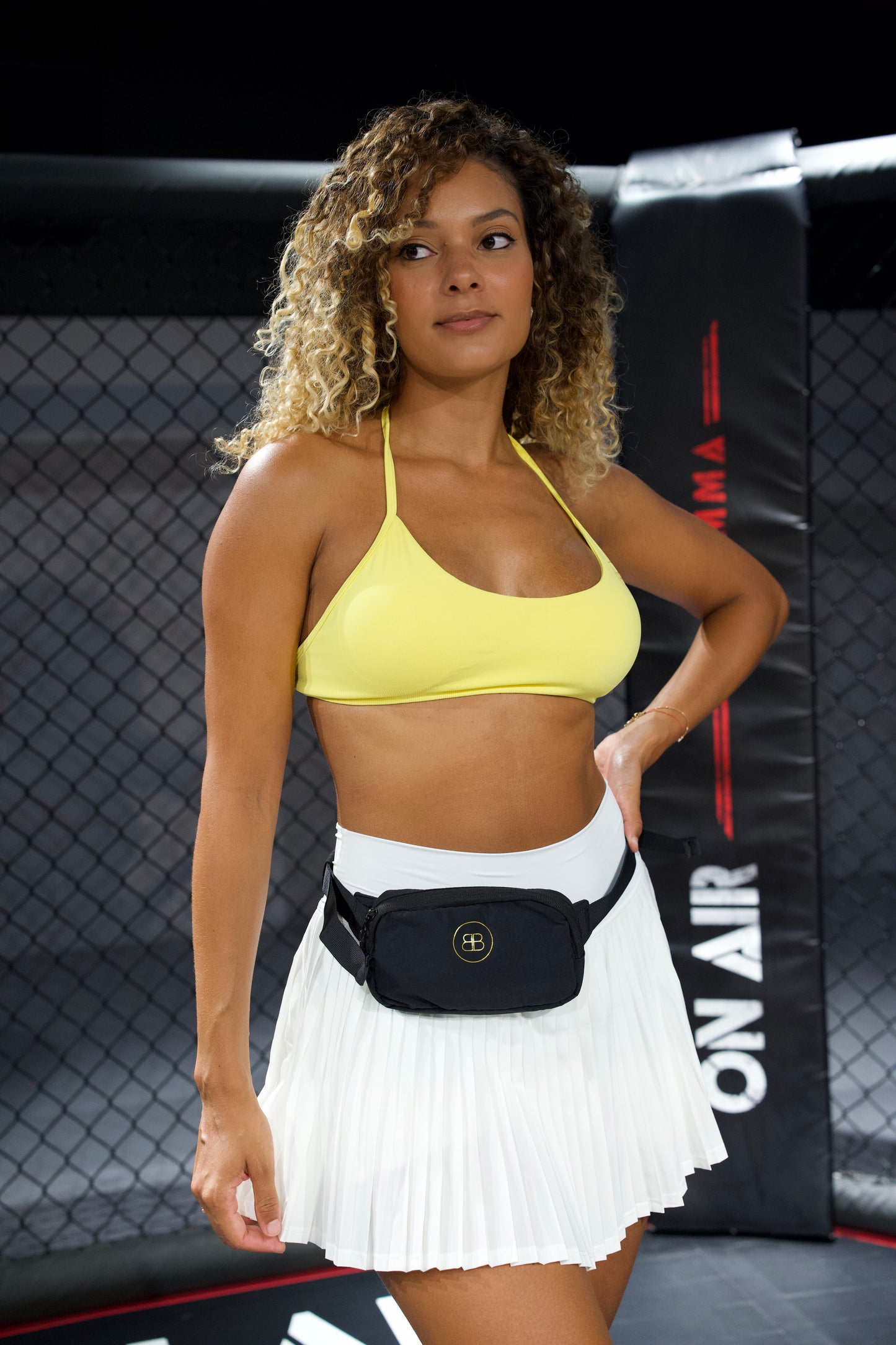 Jupe-short plissée performance BLANCHE