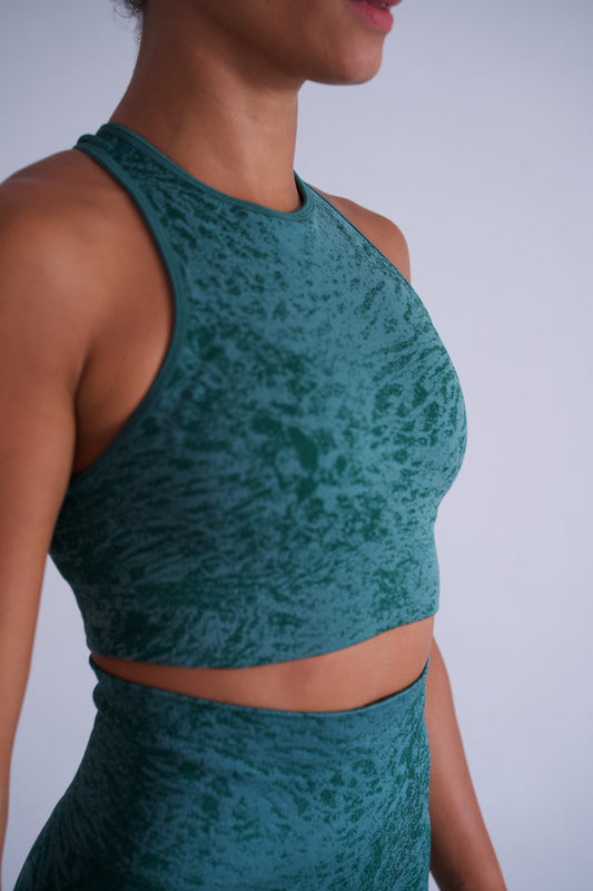 Brassière de sport "Panthère" vert