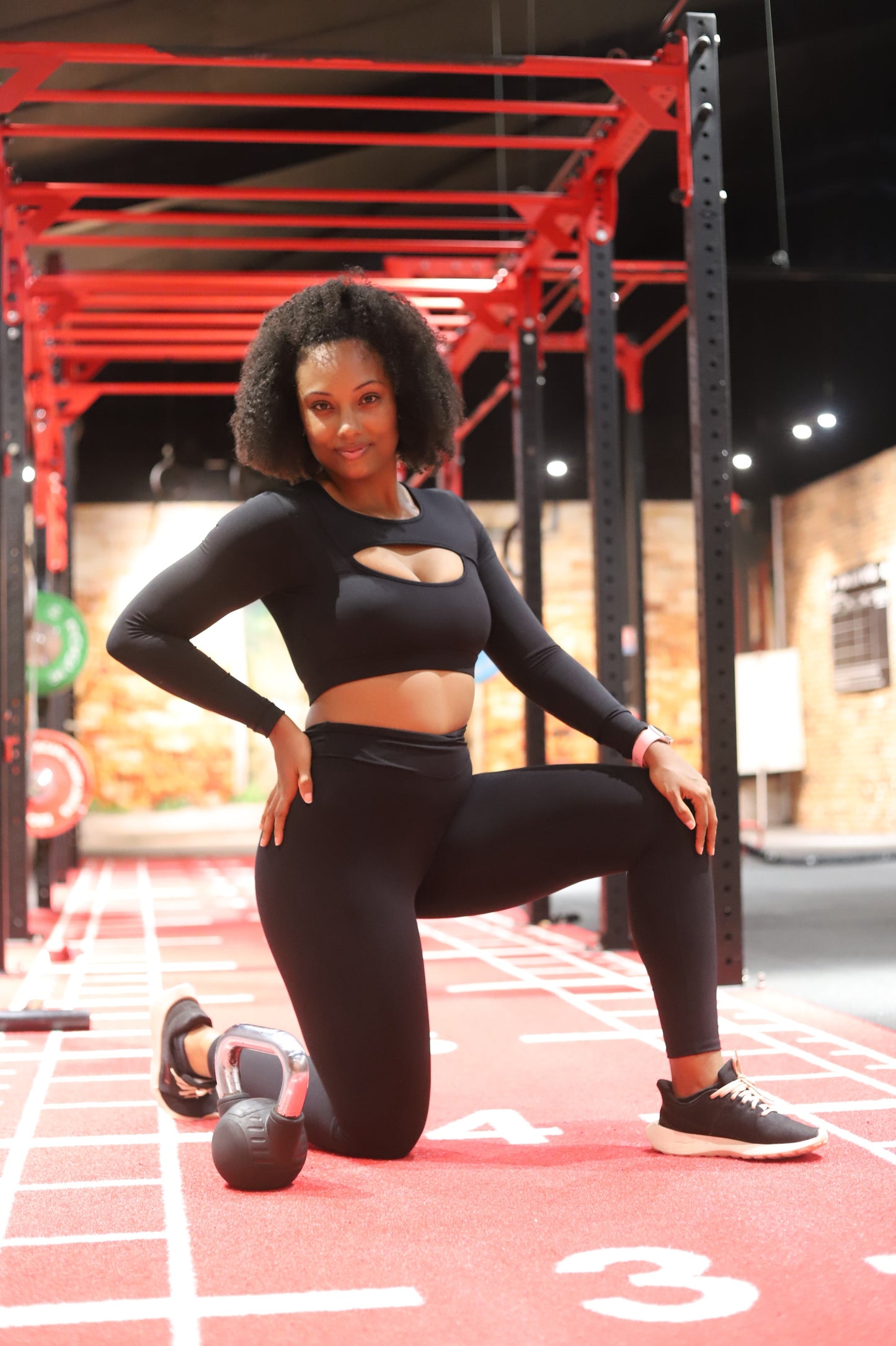 Ensemble manche longue et legging « CALI » noir