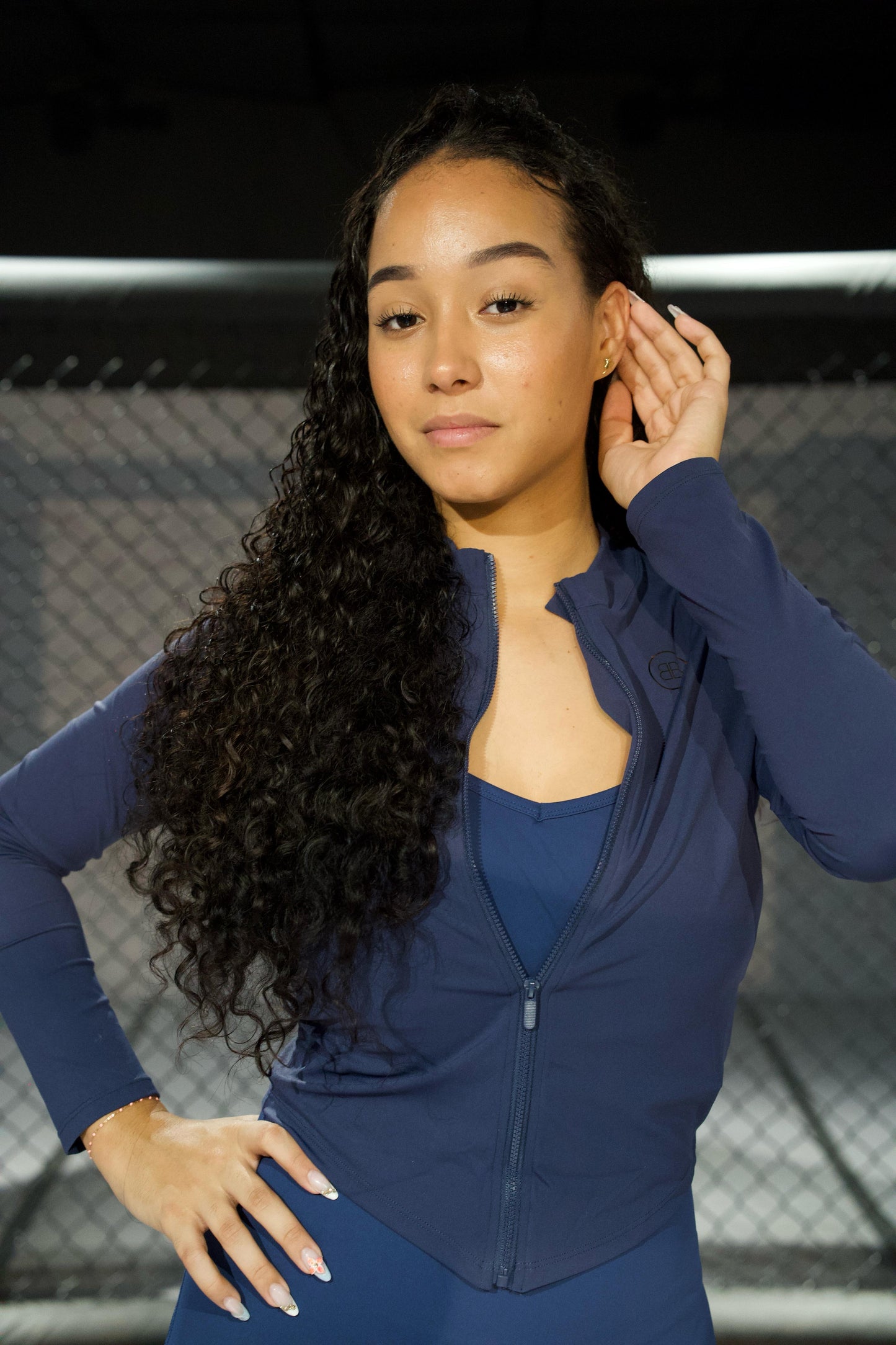 Veste de sport bleu foncé