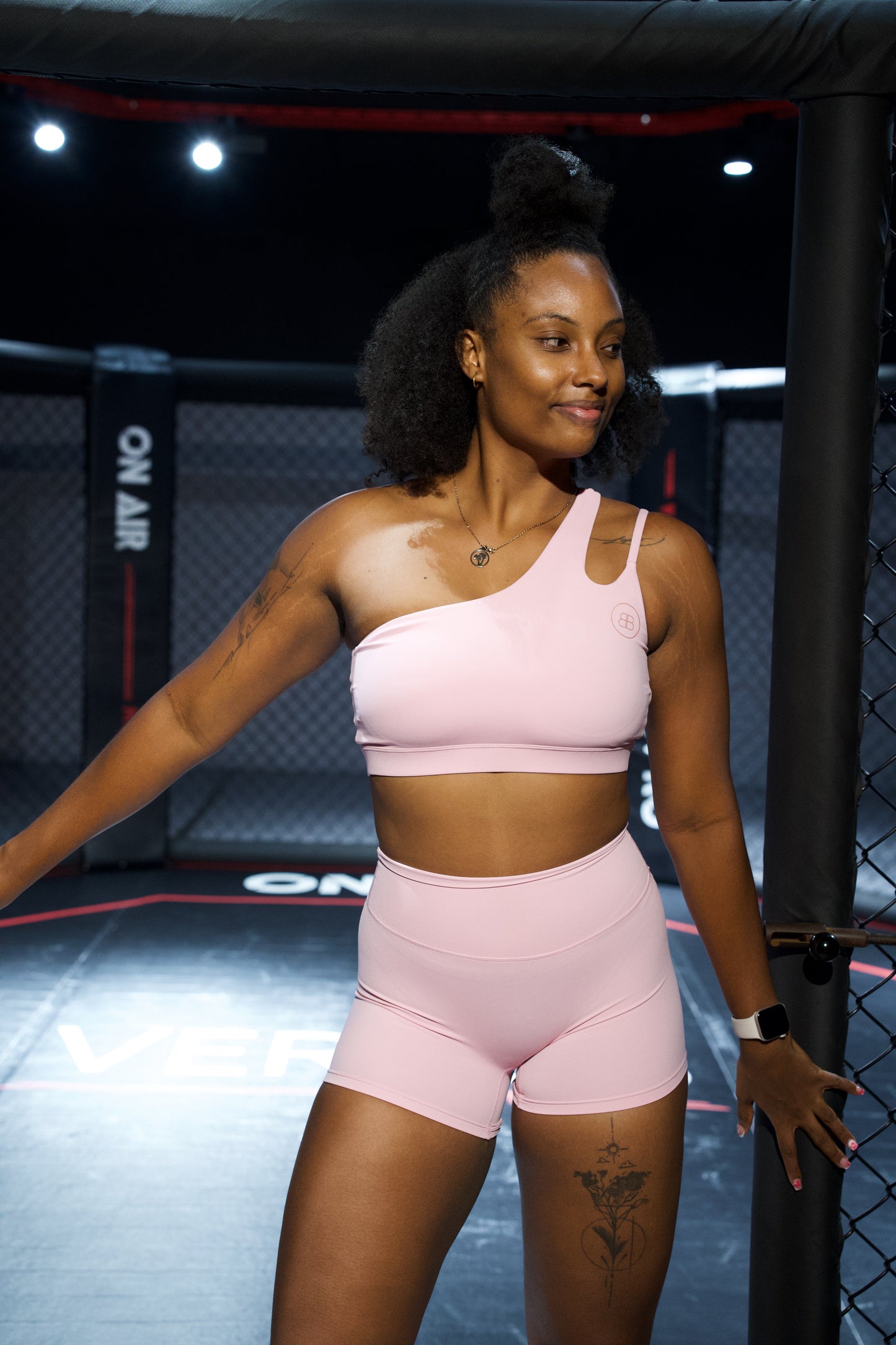 Ensemble Fitness Épaule Oblique "VENUS" rose