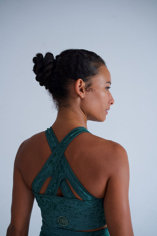 Brassière de sport "Panthère" vert