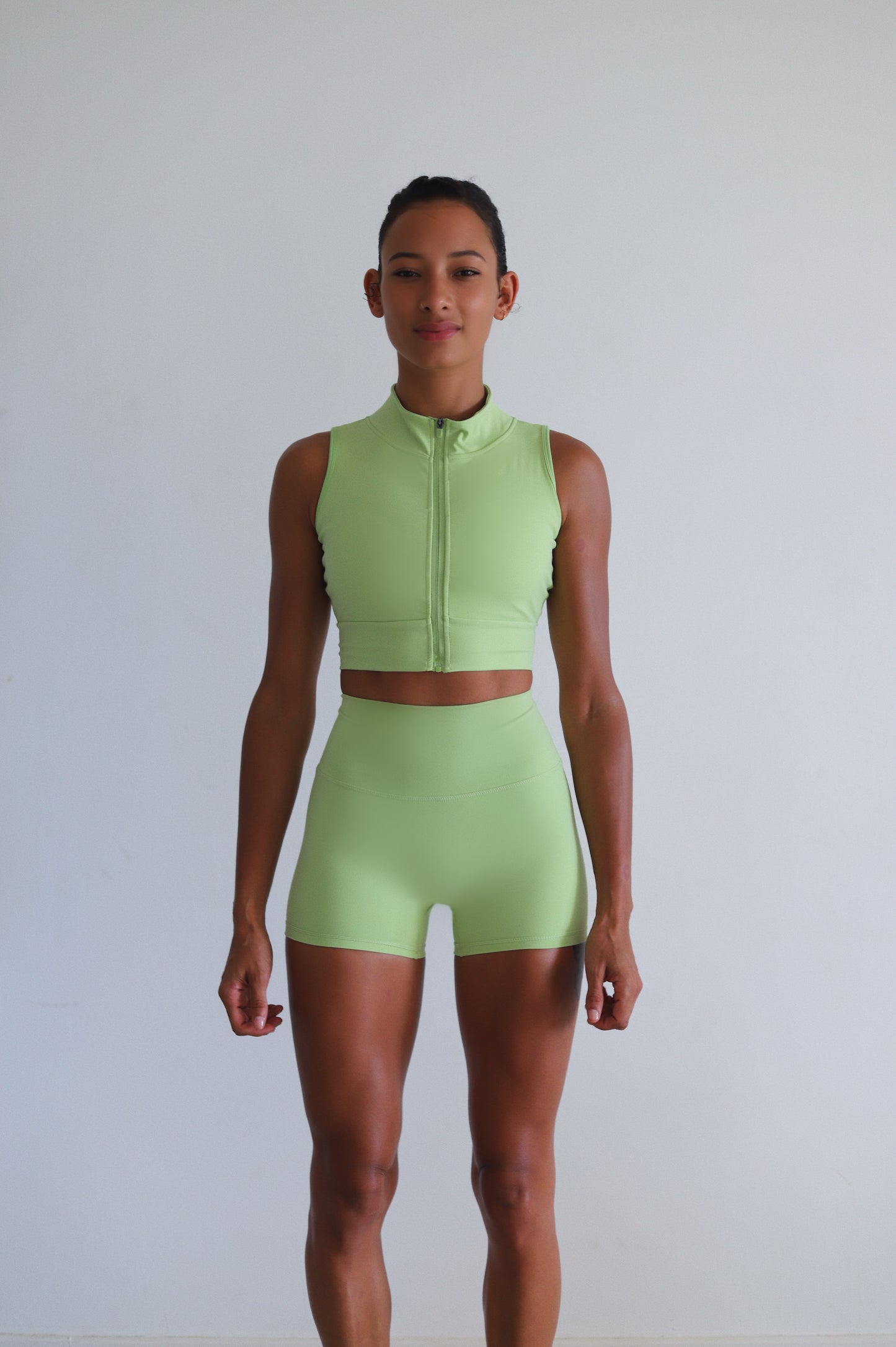 Brassière de sport zip "Royal" Vert