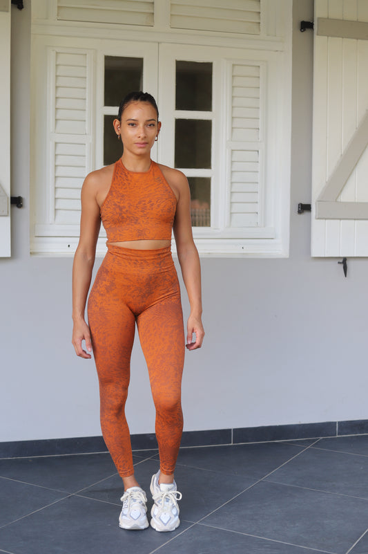 Brassière de sport "Panthere" orange