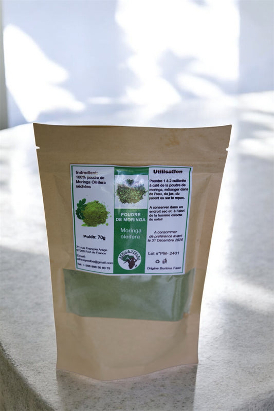 Poudre de Moringa Naturelle – 100 % Pure & Séchée (70 g)