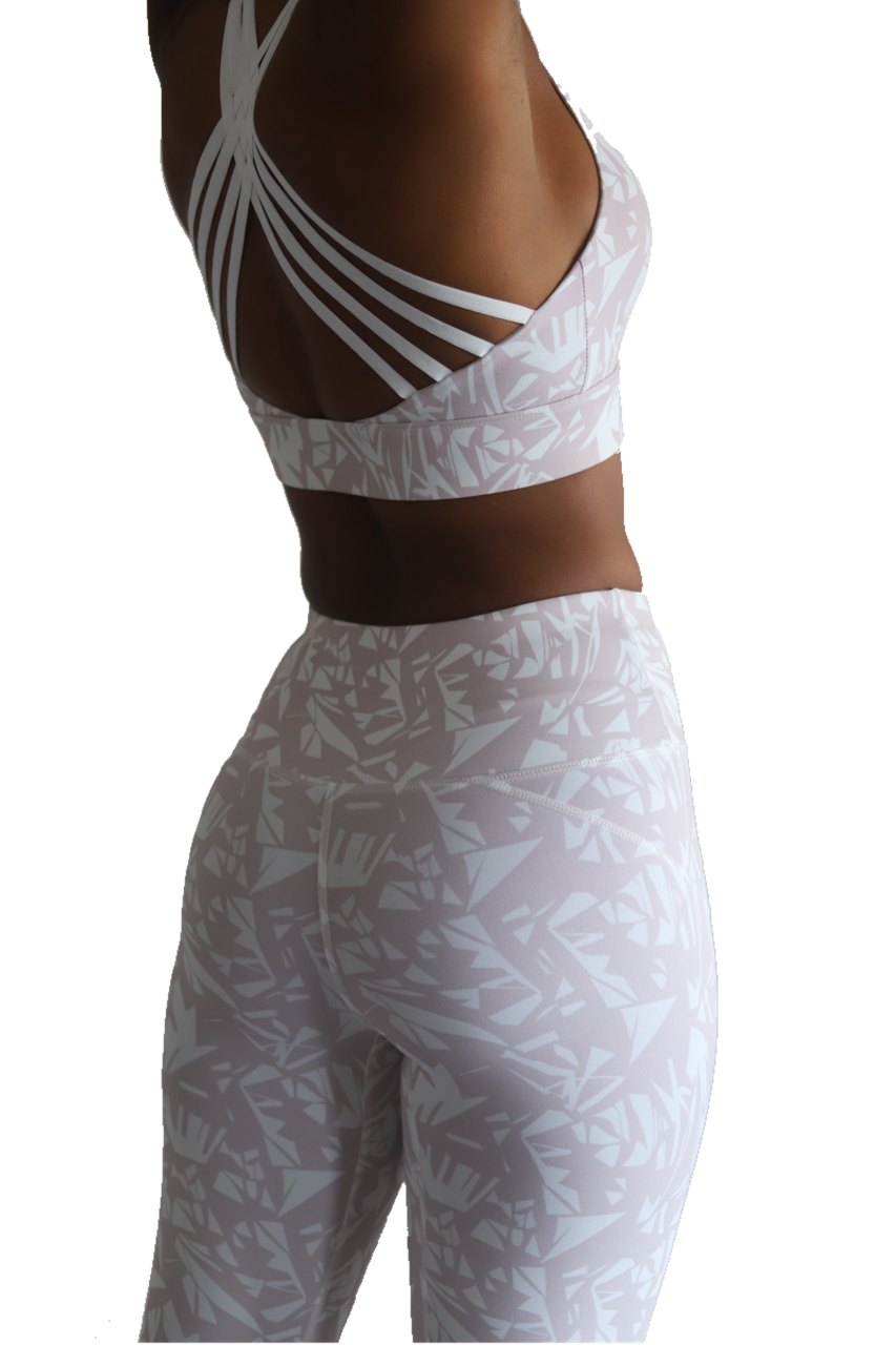 Ensemble "CALABASAS" blanc et taupe