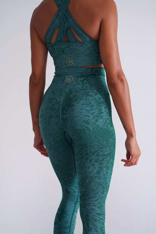 Ensemble pantalon "Panthere" vert