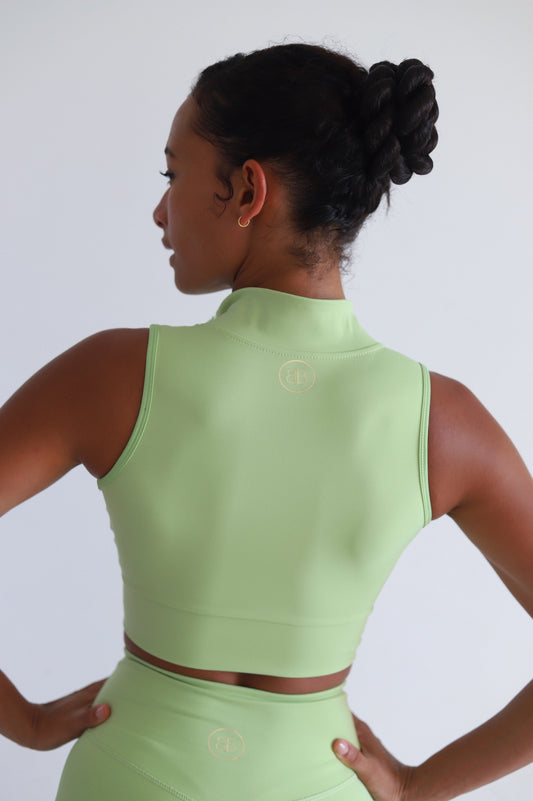 Brassière de sport zip "Royal" Vert