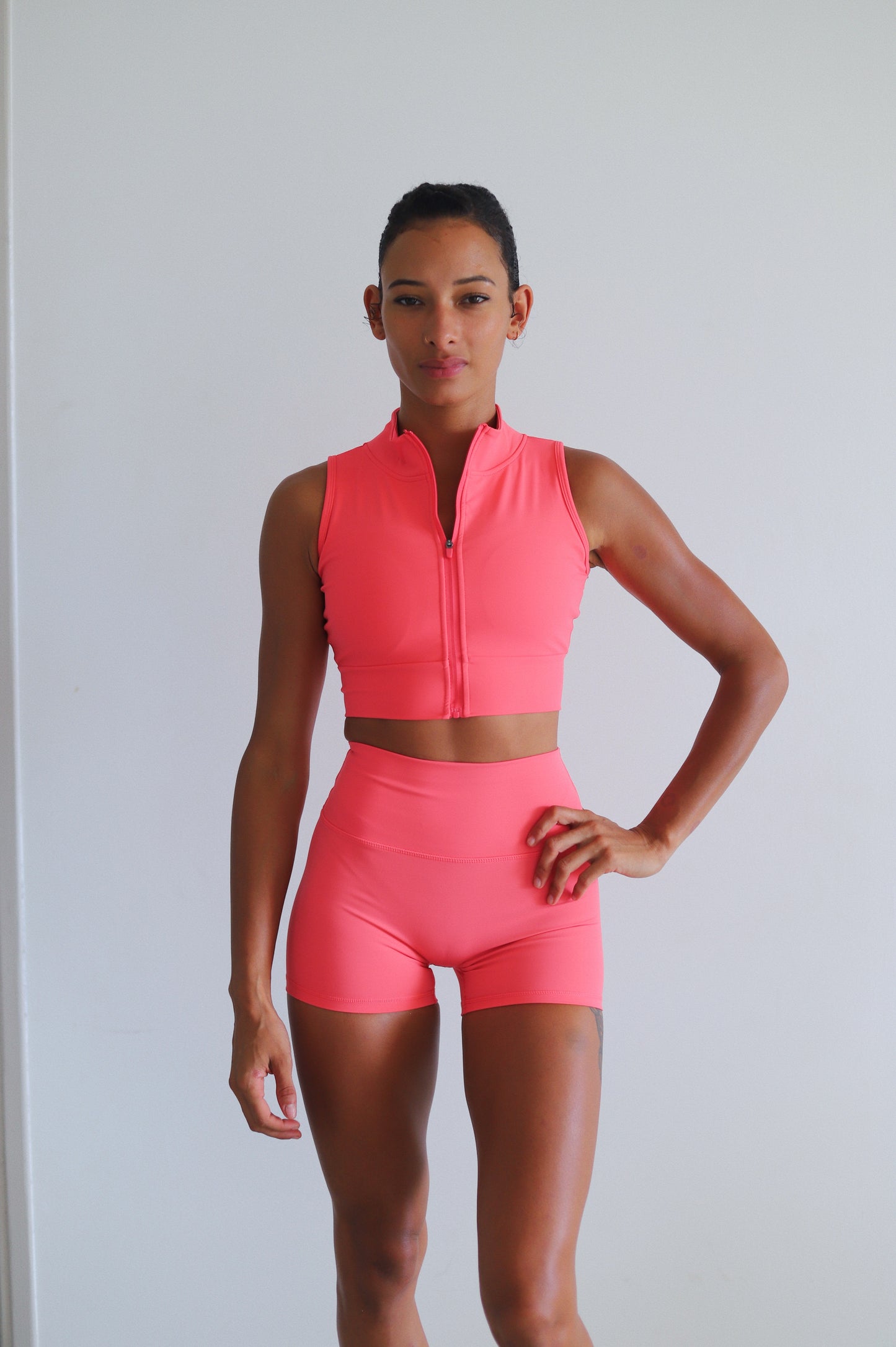 Short de sport "Royal" rose