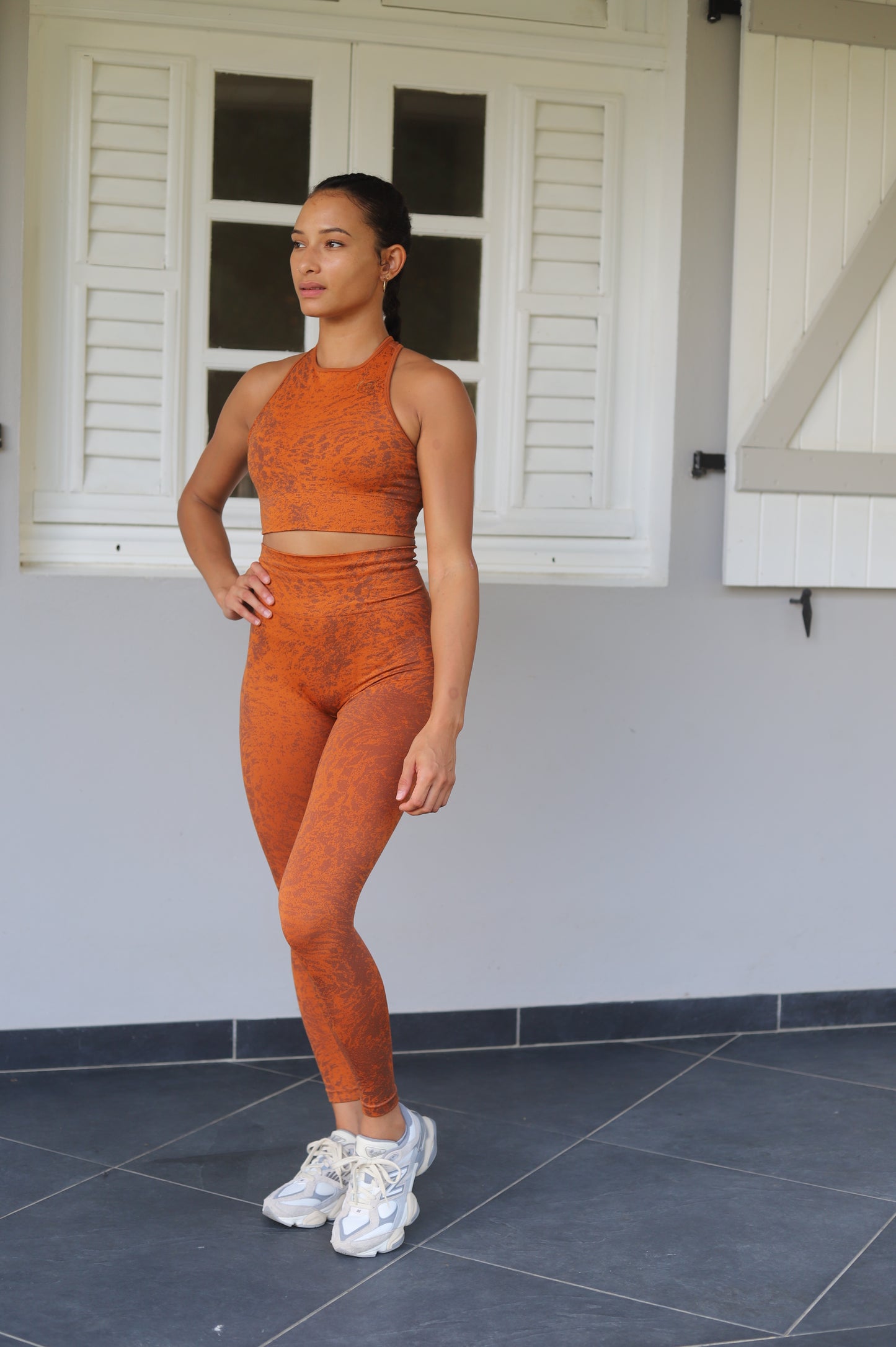 Legging pantalon "Panthere" orange