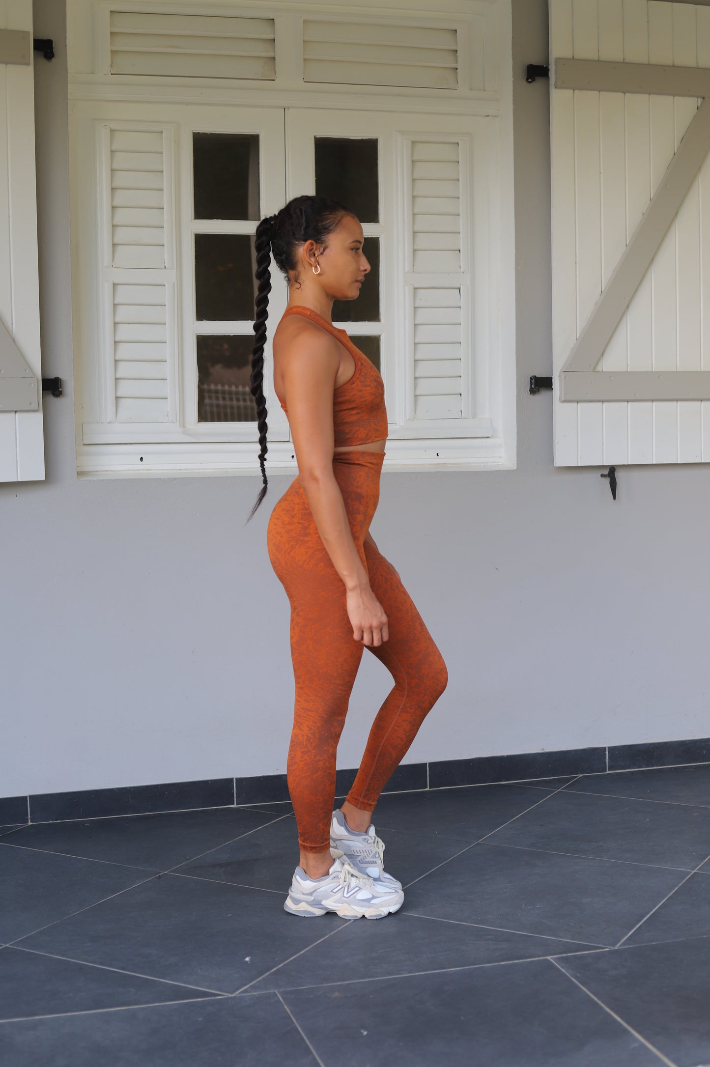 Legging pantalon "Panthere" orange