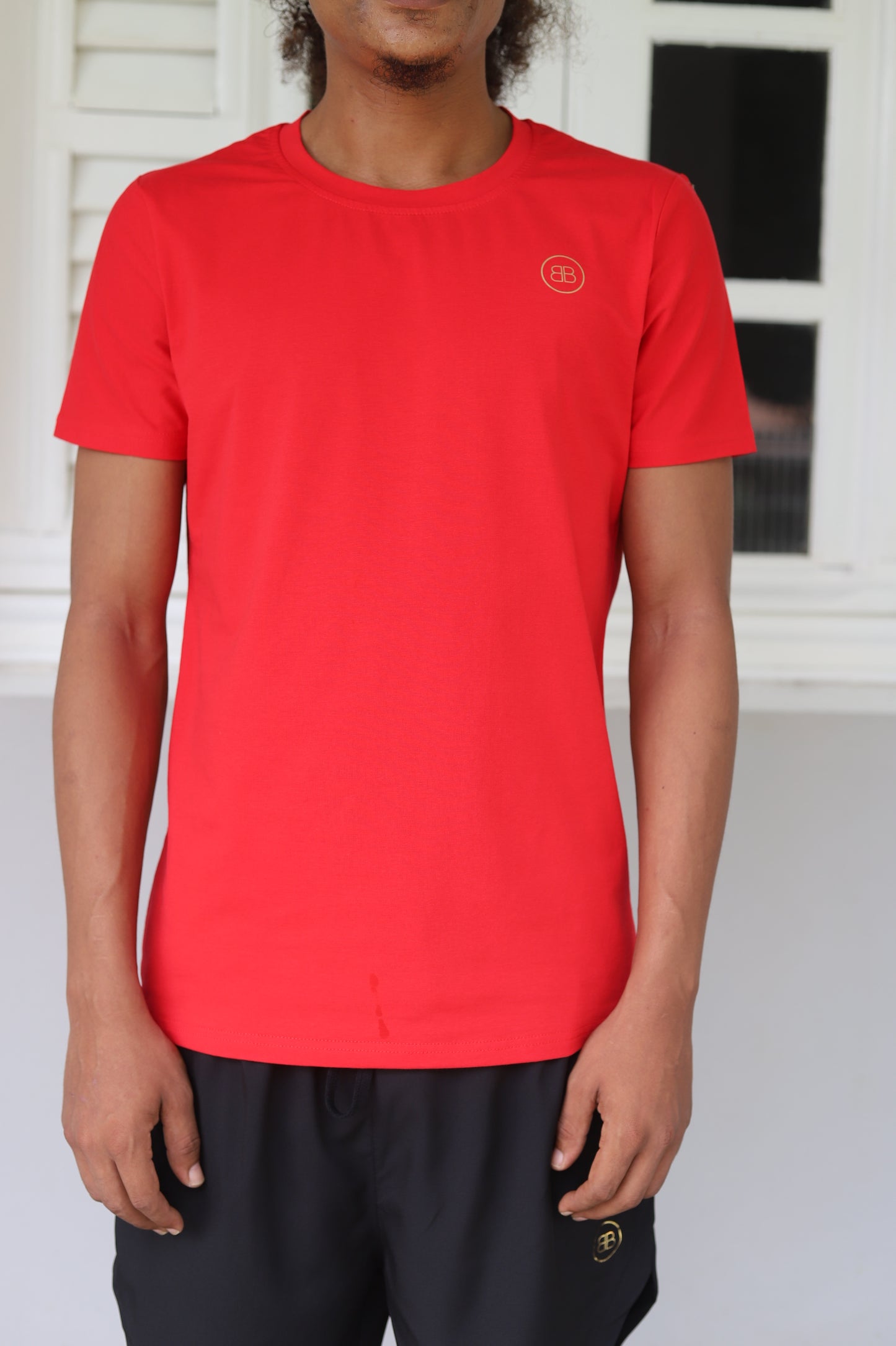 T-shirt Rouge Ajusté Homme