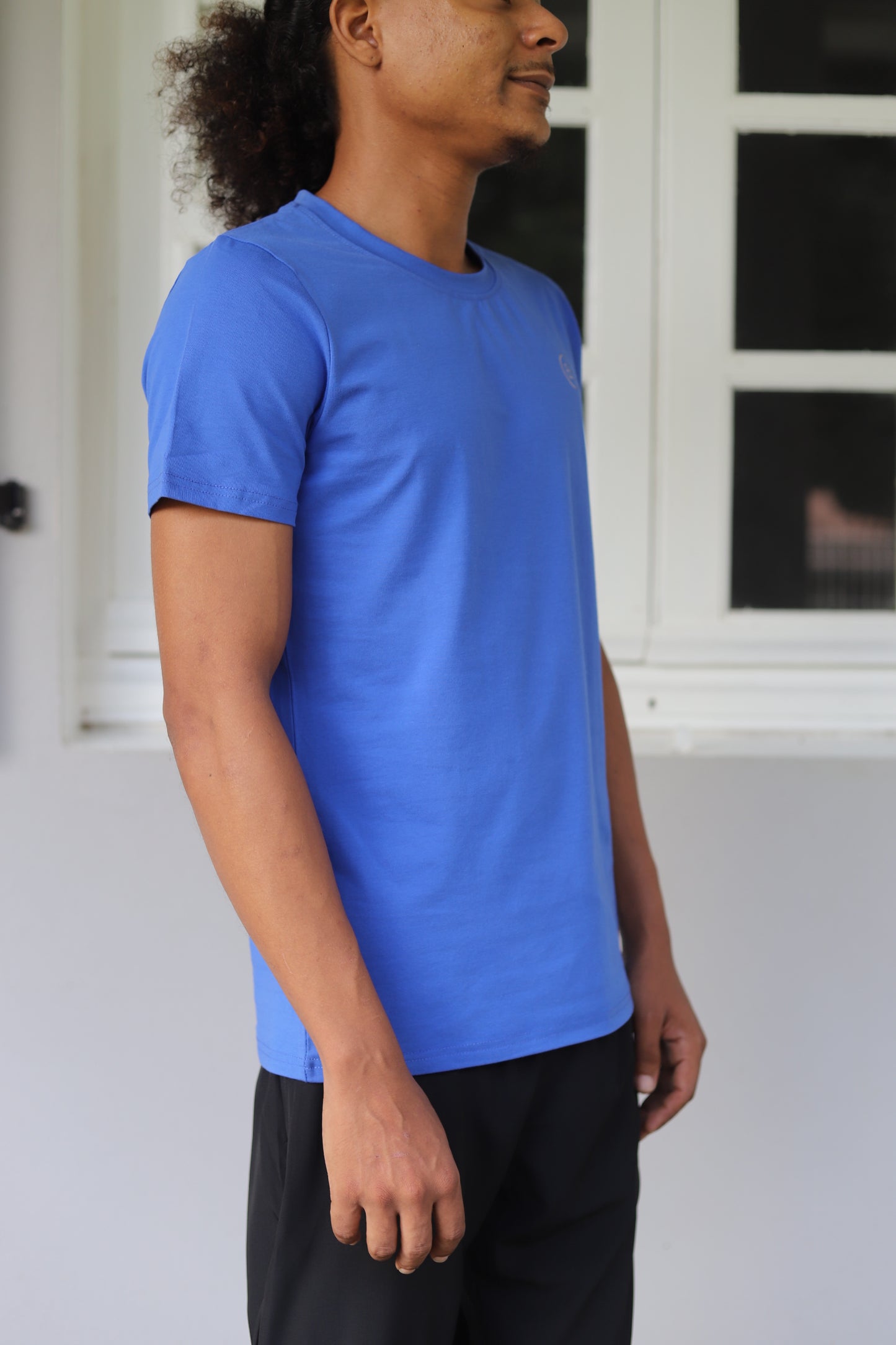 T-shirt Bleu Ajusté pour Homme