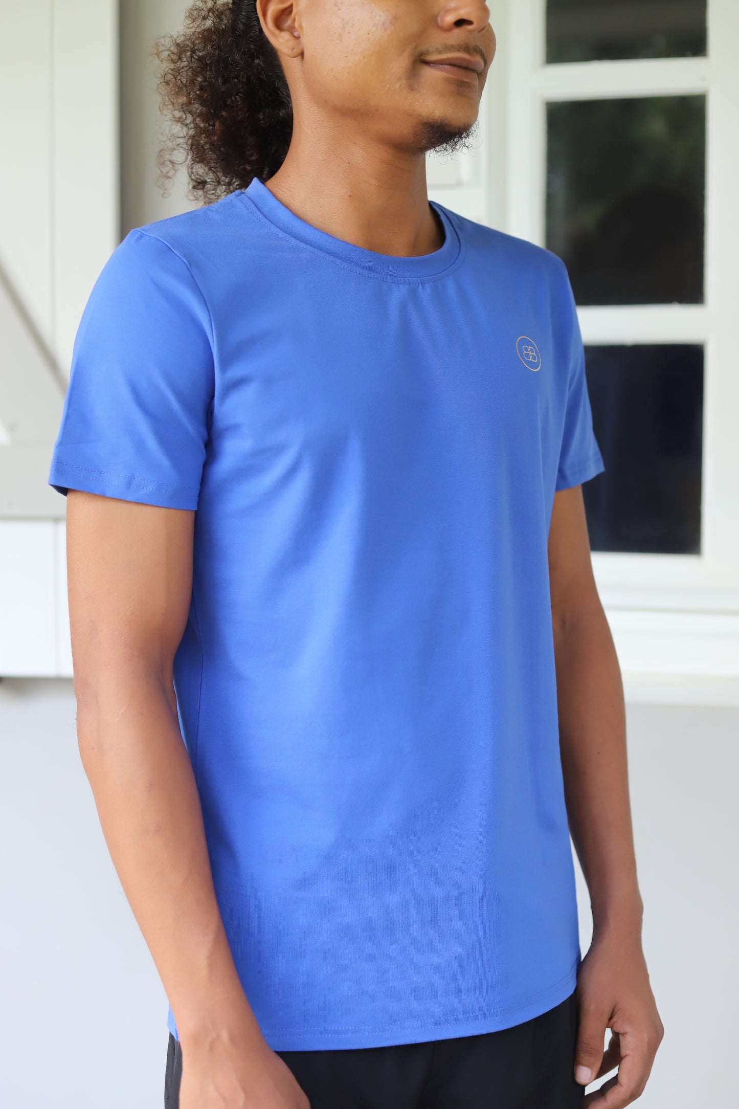 T-shirt Bleu Ajusté pour Homme